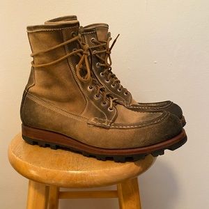 Bloomingdale’s 8 inch Moc Toe Suede Boot